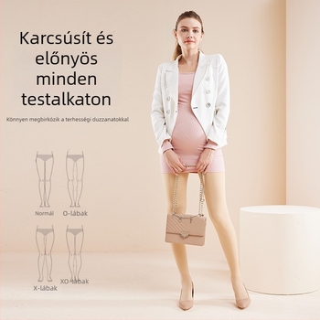 8001 Terhes harisnyák magas derékkal, pocaktámogatással, állítható, nem csúszik, karcsúsító, bőrszínű, vékony