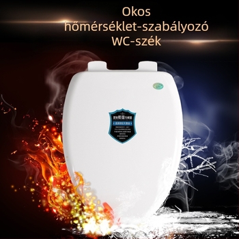 Okos termosztátos WC-fedél állítható hőmérséklettel, szivárgás elleni védelem, lágy-zárás, 14–16 mm-es furatközép-távolság — Modell 5001