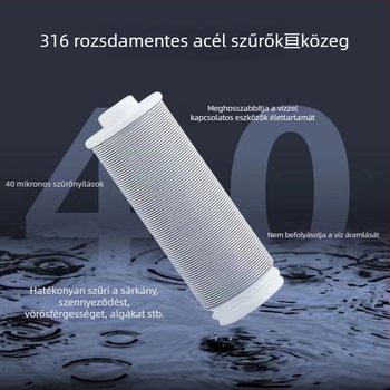 Háztartási előtti vízszűrő a lakossági beépítéshez — ABS + rozsdamentes acél, Modell Front 01, eltávolítja a nagy szennyeződéseket és védi a háztartási készülékeket (vízbetáp a bojlerhez, mosógéphez, intelligens vécéhez)