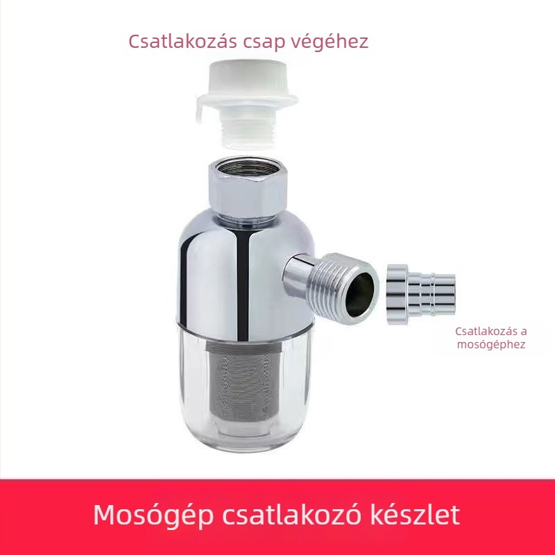 Háztartási előtti vízszűrő a lakossági beépítéshez — ABS + rozsdamentes acél, Modell Front 01, eltávolítja a nagy szennyeződéseket és védi a háztartási készülékeket (vízbetáp a bojlerhez, mosógéphez, intelligens vécéhez)