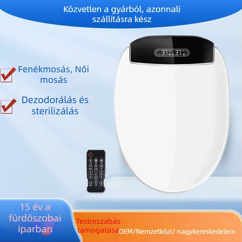 Okos WC-ülésfedél, ABS anyag, azonnali fűtés, ülésfűtés, vízhőmérséklet-szabályozás, modell V32