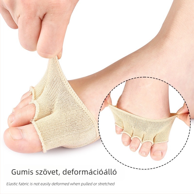 Nyitott ujjas ötféle zokni – láthatatlan, nyárra ideális, vékony, egyszínű, akril, izzadságfelszívó, egyszálas kötés