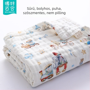 Bolin Lily Baba fürdőtörölköző – tiszta pamut géz, 46 szál, 300–400 g, babáknak