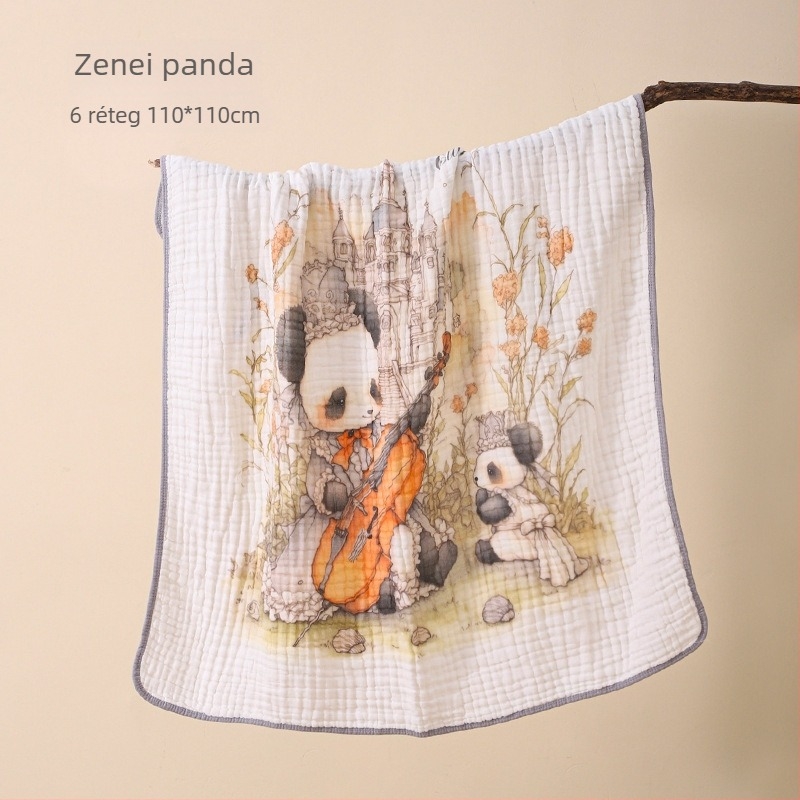 Bolin Lily Baba fürdőtörölköző – tiszta pamut géz, 46 szál, 300–400 g, babáknak