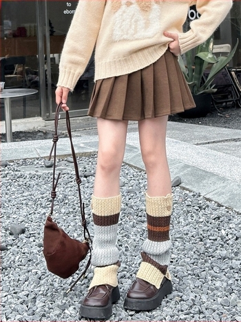 Téli gyerekeknek készült A-vonalú pliszírozott gyapjú szoknya, 8 évesnél idősebbeknek, 80% poliészter