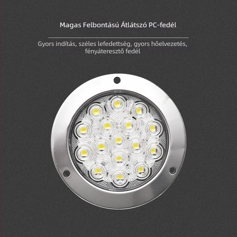 LED hátsó lámpa teherautók és félpótkocsik számára (24V, 10W, műanyag + alumínium ház, 5000 óra)