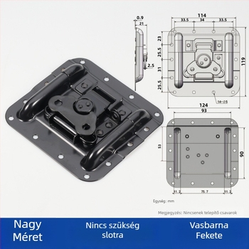 Butterfly lock – beépített zárlapos zár; fa dobozok, flight case-ek és szerszámdobozok számára; modell: Butterfly lock; termékkód: Press edge to drum lock