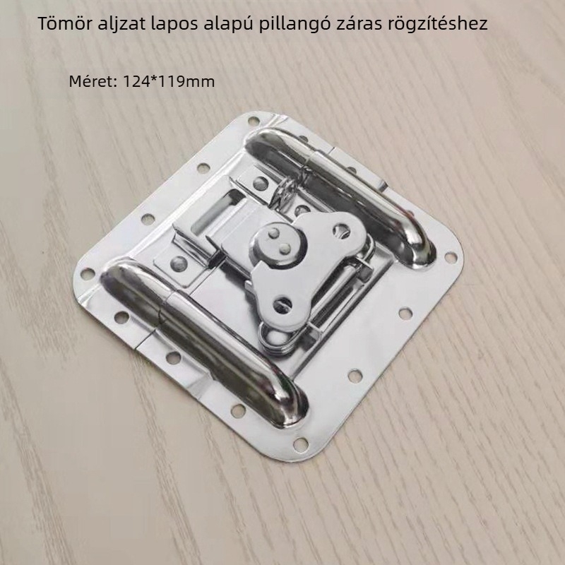 Butterfly lock – beépített zárlapos zár; fa dobozok, flight case-ek és szerszámdobozok számára; modell: Butterfly lock; termékkód: Press edge to drum lock