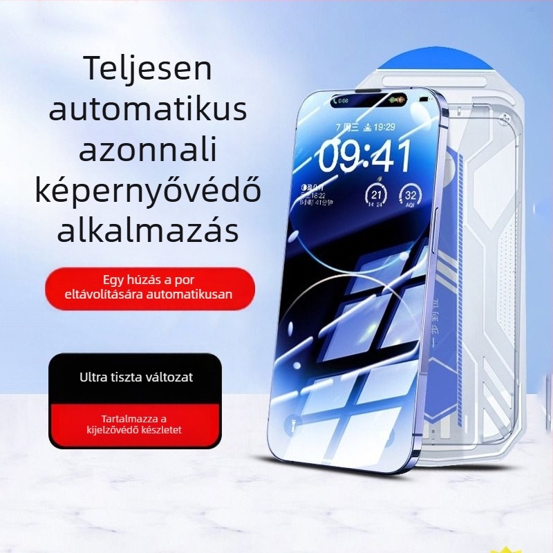 iPhone 14 Pro Max edzett üveg előlap képernyővédő – HD tisztaság, porálló, ujjlenyomat-mentes, ütésálló, teljes képernyő védelme