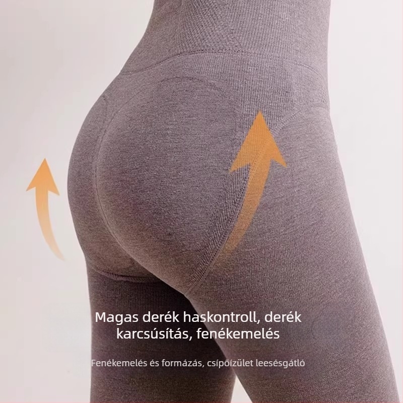 Női magas derekú harisnyanadrág fleece-sel bélelt, vastag, karcsúsító hatású