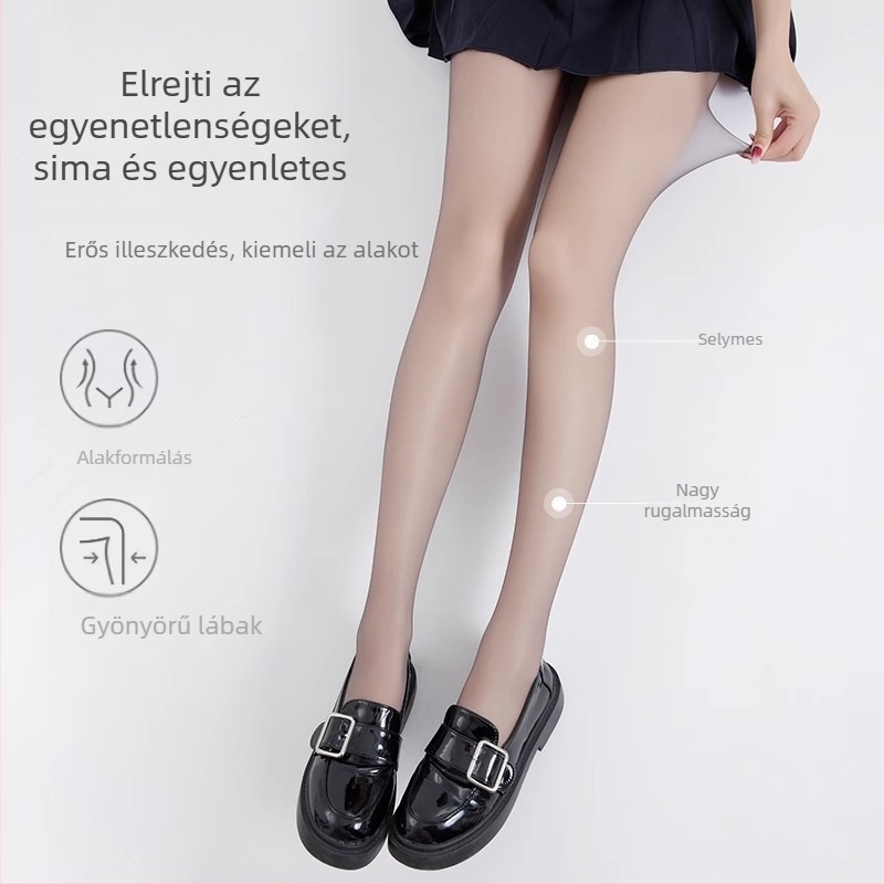 Magas derekú, plusz méretű harisnya, 0D, vágásra alakítható, szakadásálló, vékony, hasformázó, fenékemelő, varrat nélküli