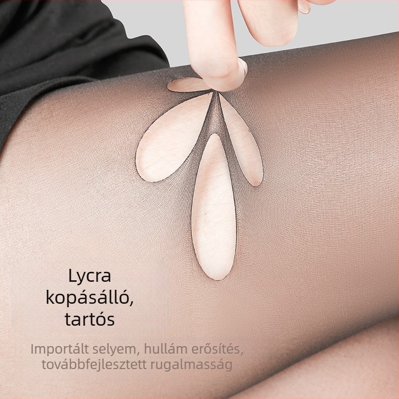 Magas derekú, plusz méretű harisnya, 0D, vágásra alakítható, szakadásálló, vékony, hasformázó, fenékemelő, varrat nélküli