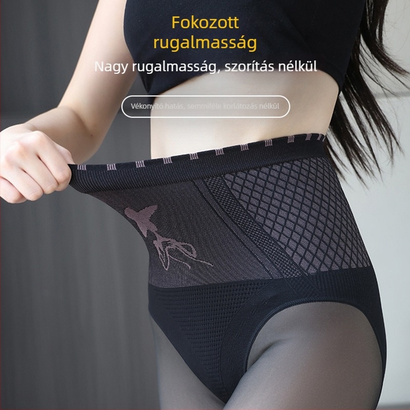 Őszi–téli vékony velúr magas derekú formázó harisnyanadrág, derékformázás és fenékemelés, természetes hatású lábak