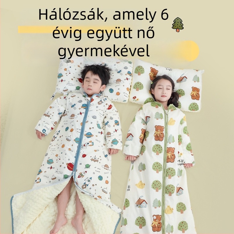 Bean polár hálózsák nagyobb gyerekeknek, egységes dizájn, gépi mosás, őszi-téli, extra vastag, hőmérséklet-szabályozott, megakadályozza a megfázást, alvássegítő, osztály A