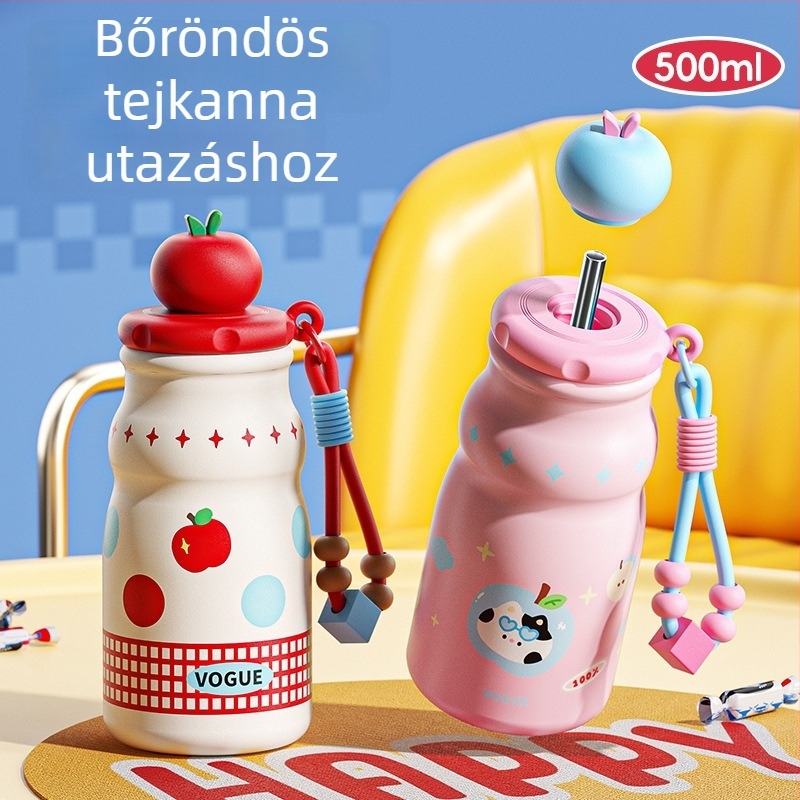 316 rozsdamentes acélból készült szigetelt szívós pohár fogantyúval, belső 316-os, külső 201-es rozsdamentes acél, 6–12 órás szigetelés, tea szűrő, testreszabási lehetőségek