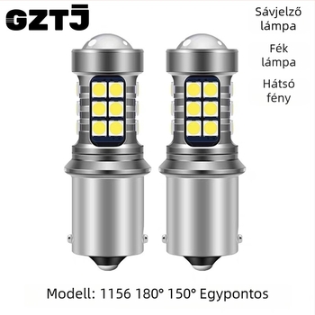 Autó féklámpa LED izzója 1156, 180°/150° látószög, közvetlen csere, 5.2W, 12-24V, 1350 lm, LED 3030