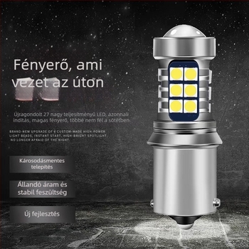 Autó féklámpa LED izzója 1156, 180°/150° látószög, közvetlen csere, 5.2W, 12-24V, 1350 lm, LED 3030