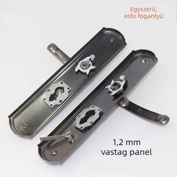 Biztonsági ajtó kilincs zár, vasból készült test, általános modell, 68 mm középtávolság, 235 mm furattávolság