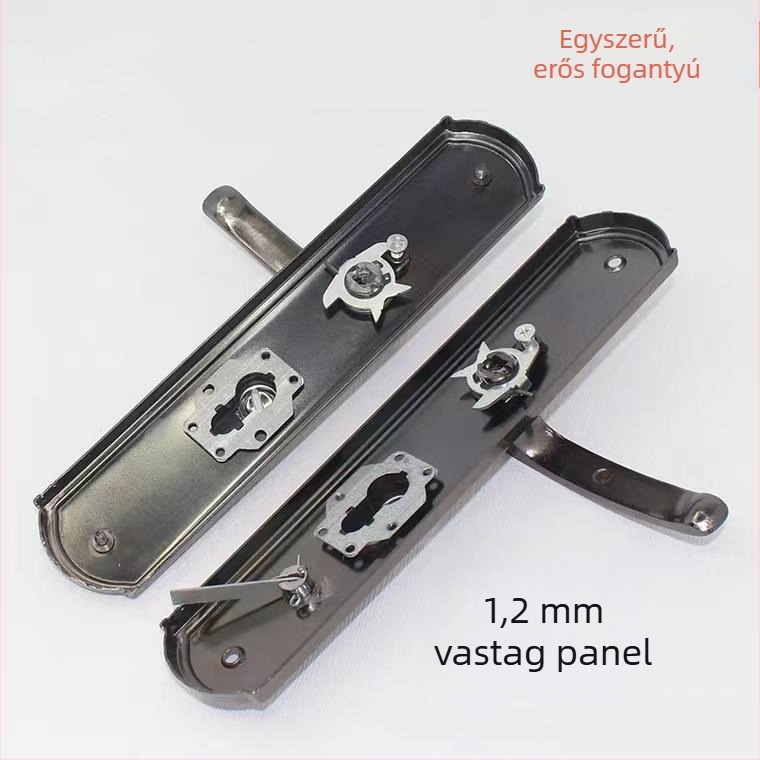 Biztonsági ajtó kilincs zár, vasból készült test, általános modell, 68 mm középtávolság, 235 mm furattávolság