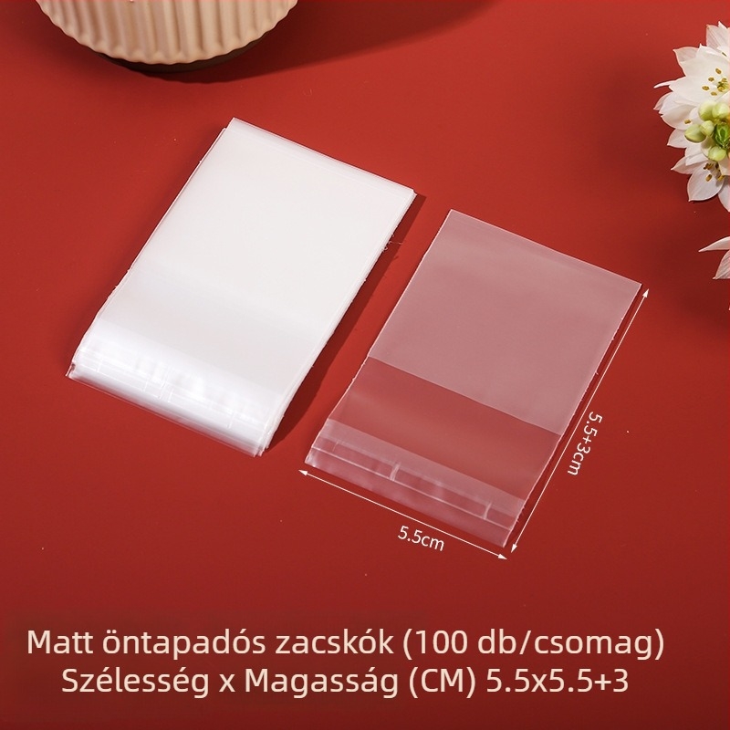 Matt önzáró tasak sütéshez, átlátszó, összetett anyag, testreszabás elérhető