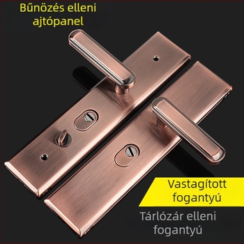 Mórtíz zár ajtófogantyú panellel — vas, Sunrise, 5206, modern minimalista stílus, biztonsági/bejárati ajtókhoz
