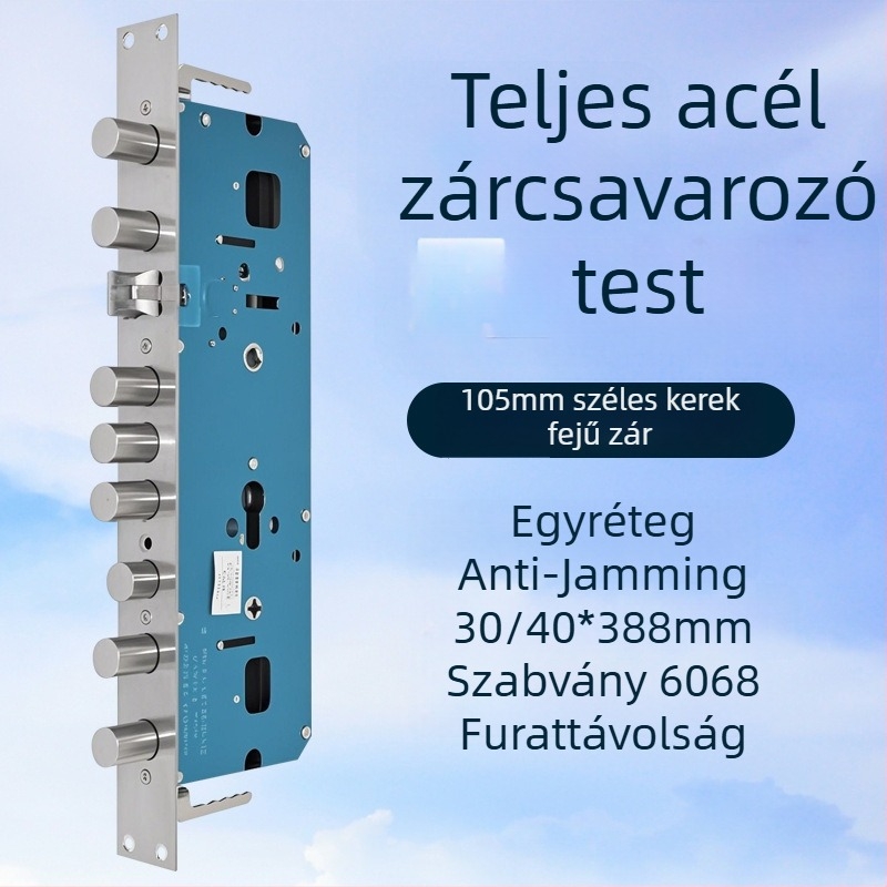 Zártest ujjlenyomat-azonosítással, anti-kártya, teljes acél felépítésű, modell 902-1, biztonsági ajtókhoz