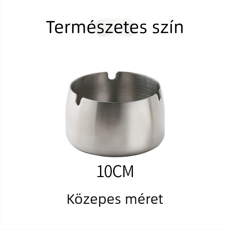Rozsdamentes acél hamutál tárolóval - többször használható, logó testreszabható, otthon, nappali, iroda, bár és KTV számára