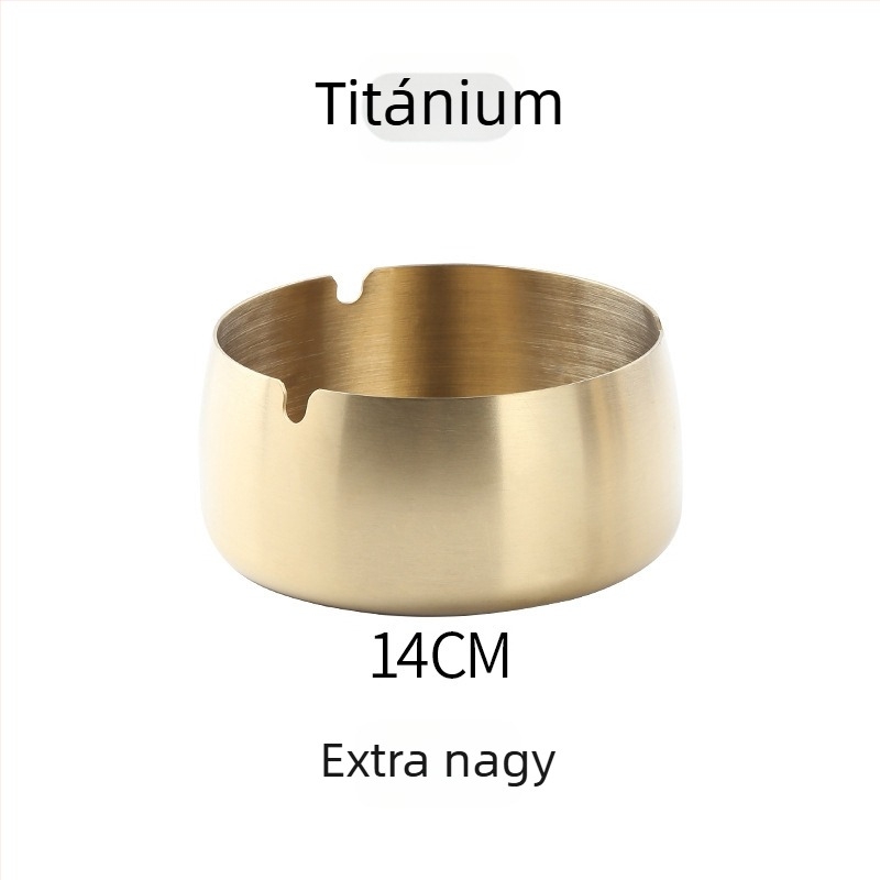 Rozsdamentes acél hamutál tárolóval - többször használható, logó testreszabható, otthon, nappali, iroda, bár és KTV számára