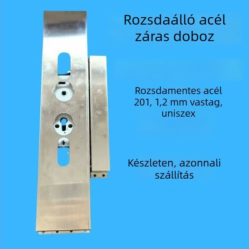 Rozsdamentes acélból készült okos zártest, kilincs-zárral, kompatibilis négyszögfejű zártesttel, bejárati ajtók biztonságáért, modern minimális stílus