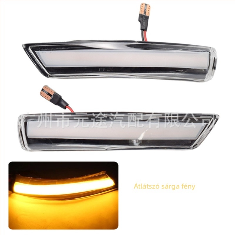 LED dinamikus tolatófény Ford Focus Mk2/Mk3 és Mondeo Mk4-hez – 12V, ABS burkolat, modell L-Fd-01, kompatibil Mondeo 2011-2014 és Focus 2 Mk2 2008-2011