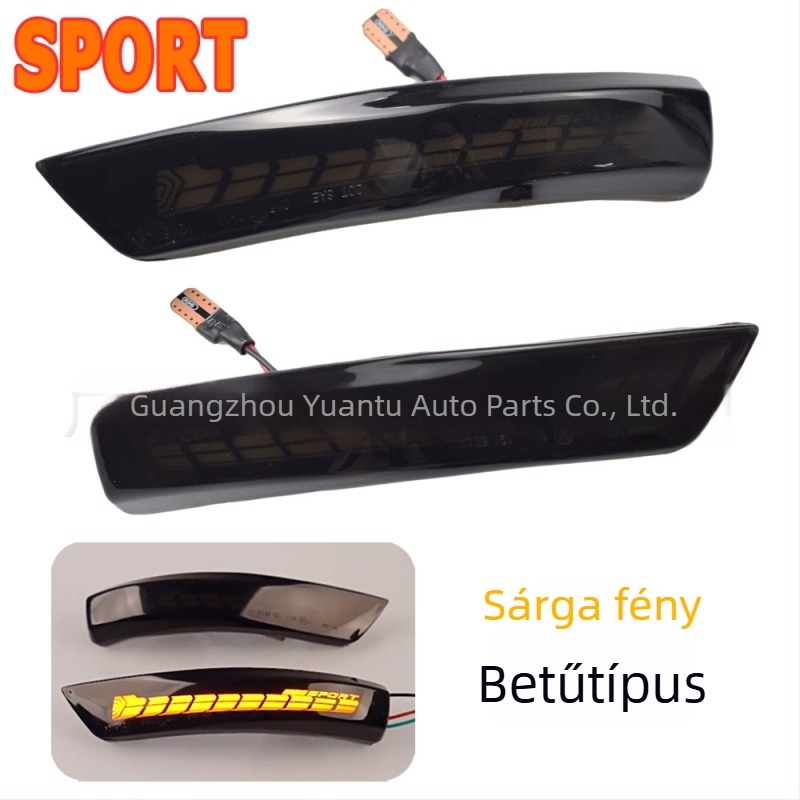 LED dinamikus tolatófény Ford Focus Mk2/Mk3 és Mondeo Mk4-hez – 12V, ABS burkolat, modell L-Fd-01, kompatibil Mondeo 2011-2014 és Focus 2 Mk2 2008-2011