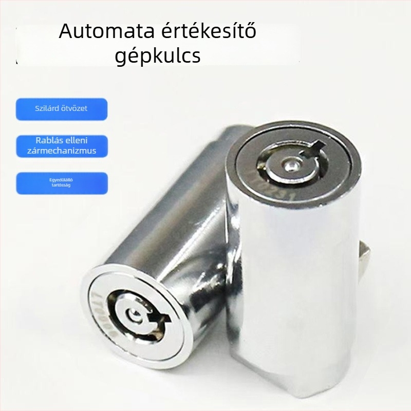 Vendinggép-zár cilinderek – cink ötvözet; modell: Vending machine lock cylinder; alkalmazás: vending gépek, játék gépek és széfek; stílus: modern minimál