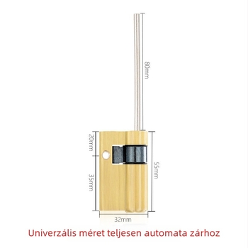 Teljesen rézből készült zárhenger ujjlenyomat-olvasóval, modell JT-8011, súly 200 g, modern minimalista stílus