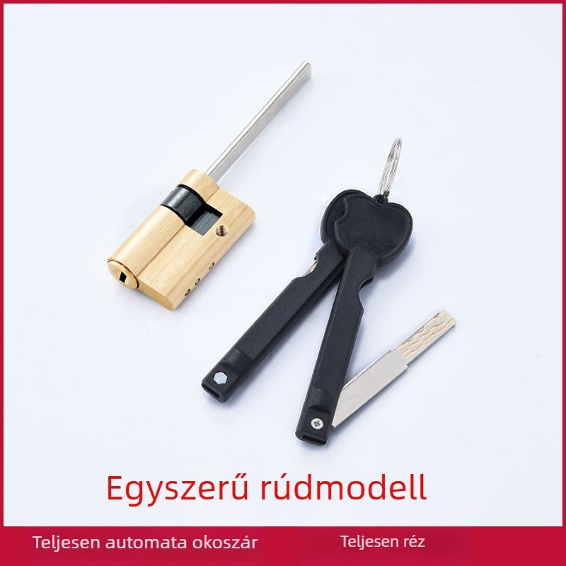 Teljesen rézből készült zárhenger ujjlenyomat-olvasóval, modell JT-8011, súly 200 g, modern minimalista stílus