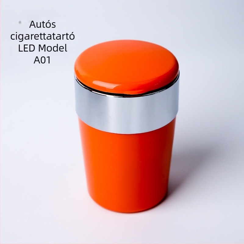 Autó hamutartó LED-es világítással, kerek formájú, injekciós műanyagból gyártott, modell A01, tömeg 102 g, márka San Wino senwero (Modell: A01; Anyag: Műanyag; LED-világítás; Tömeg: 102 g; Márka: San Wino senwero)