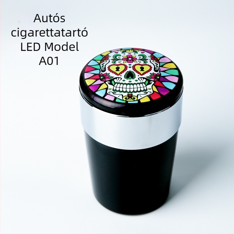 Autó hamutartó LED-es világítással, kerek formájú, injekciós műanyagból gyártott, modell A01, tömeg 102 g, márka San Wino senwero (Modell: A01; Anyag: Műanyag; LED-világítás; Tömeg: 102 g; Márka: San Wino senwero)