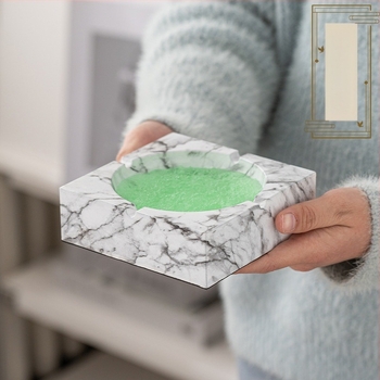 Kerámiatál, négyzet alakú, tárolóval, logónyomtatási lehetőség, testreszabható