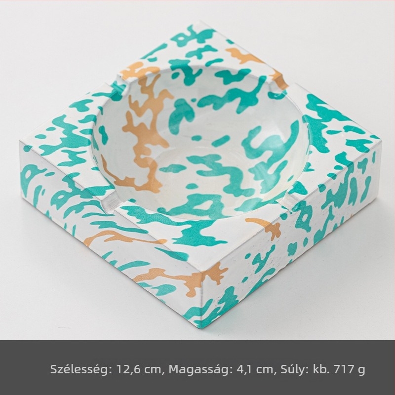 Kerámiatál, négyzet alakú, tárolóval, logónyomtatási lehetőség, testreszabható