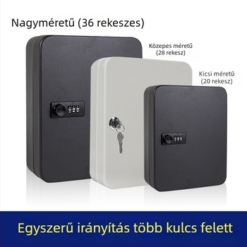 Fali jelszó- és kulcstároló doboz, szénacélból, modell 985, zárókar vastagsága 75, album stílus, irodai használatra