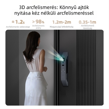 Qimen Shield King No.5 okos zár ujjlenyomat- és arcfelismeréssel, 80 ujjlenyomat tárolva, >100000 nyitási ciklus, <1s beolvasási idő, hamis felismerés <0.001%, hamis elutasítás <0.01%