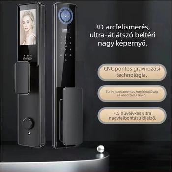 Okoszár 3D arcfelismeréssel, 200 ujjlenyomat-tárolás, 200000 feloldás, olvasási idő <0.1 s, DC-s tápegység
