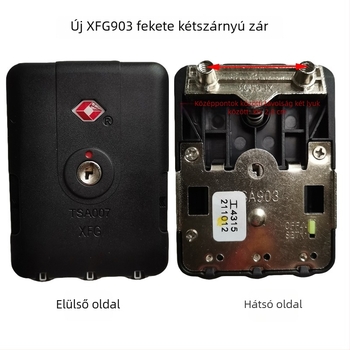 Poggyász-zár XFG903 TSA007 – háromlyukú zár, ABS tok