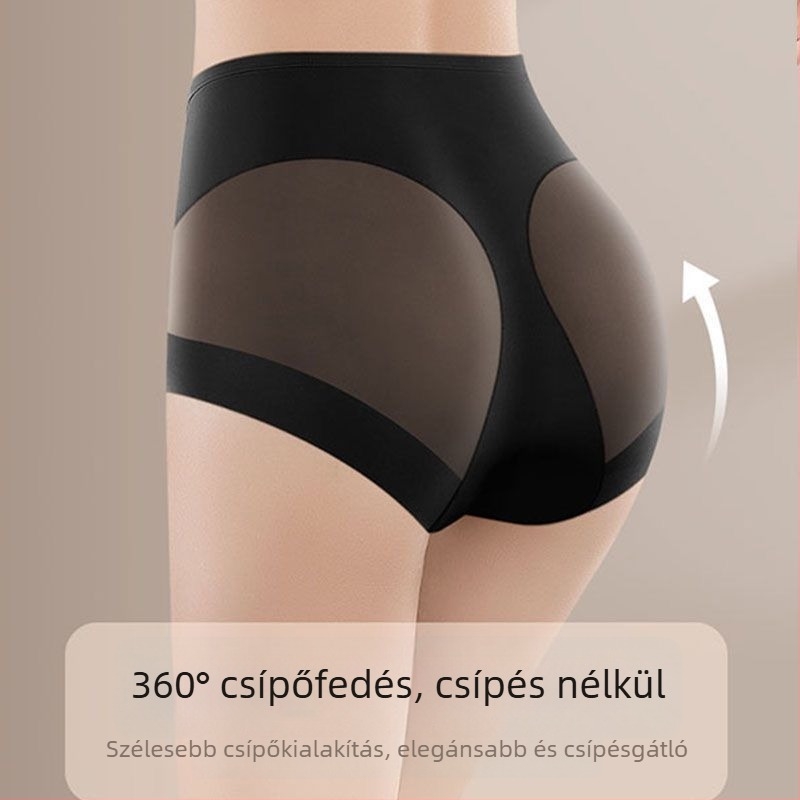 Európai és amerikai sexy Ice Silk magas derékú formázó nadrág nőknek, légáteresztő hálós anyagból, könnyű, hasformáló és csípőemelő