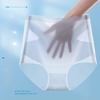 Női ultrakönnyű, magas derekú alakformáló bugyi Ice Silk anyagból, csípő-emelő és hasformázó hatással, szülés utáni viseletre