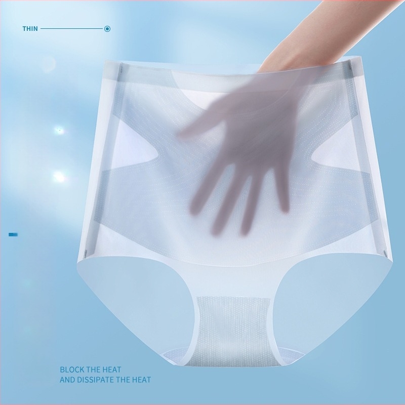 Női ultrakönnyű, magas derekú alakformáló bugyi Ice Silk anyagból, csípő-emelő és hasformázó hatással, szülés utáni viseletre