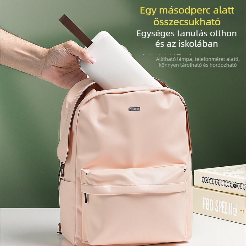 Összecsukható egyetemi asztali lámpa szemvédelemhez, USB-ellátás, érintéses kapcsoló, műanyag árnyékoló, Aa szintű megvilágítás, CRI 80–89