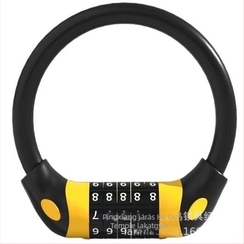 Öt számjegyű biciklizár, PVC test, 170 g, modern minimalista stílus