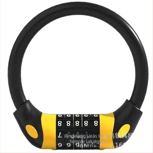 Öt számjegyű biciklizár, PVC test, 170 g, modern minimalista stílus