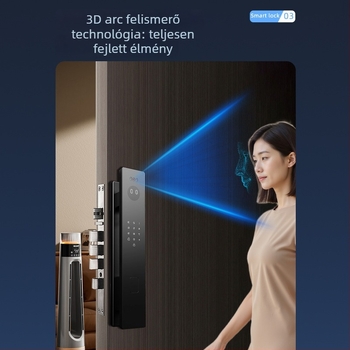 Qimen Shield Q1 okos zár ujjlenyomat, jelszó, tenyérvénás és 3D arcfelismerés – 90 ujjlenyomat-tárhely, több mint 100000 nyitás, szkennelési idő <1s, hamis felismerés <0,1%; hamis elutasítás <0,1%