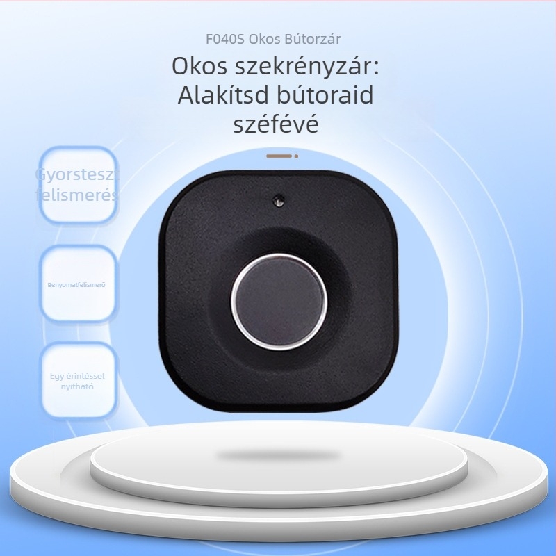 Intelligens fiók- és ruhásszekrényzár ujjlenyomat-olvasóval - 10 ujjlenyomat tárolás, >100000 feloldás, olvasási idő <1 s, DC tápegység, 10 éves élettartam